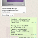 REAL FIXED MATCH WATSAPP